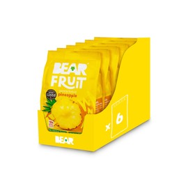 BEAR Fruit Pineapple - Sharing Pack - Gently Baked Fruit - Healthy - Vegan - 6 x 100g