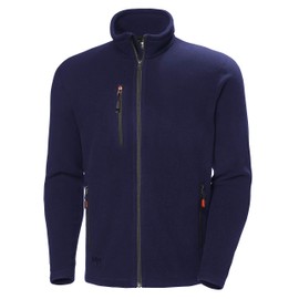 Helly-Hansen Oxford Full Zip Fleece Jackets for Men Featuring Double-Layer Collar and Handwarmer Pockets with Brushed Lining, Navy - Small