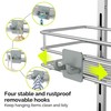 Orimade Over The Door Shower Caddy Adjustable 3 Tier Silver,Bathroom