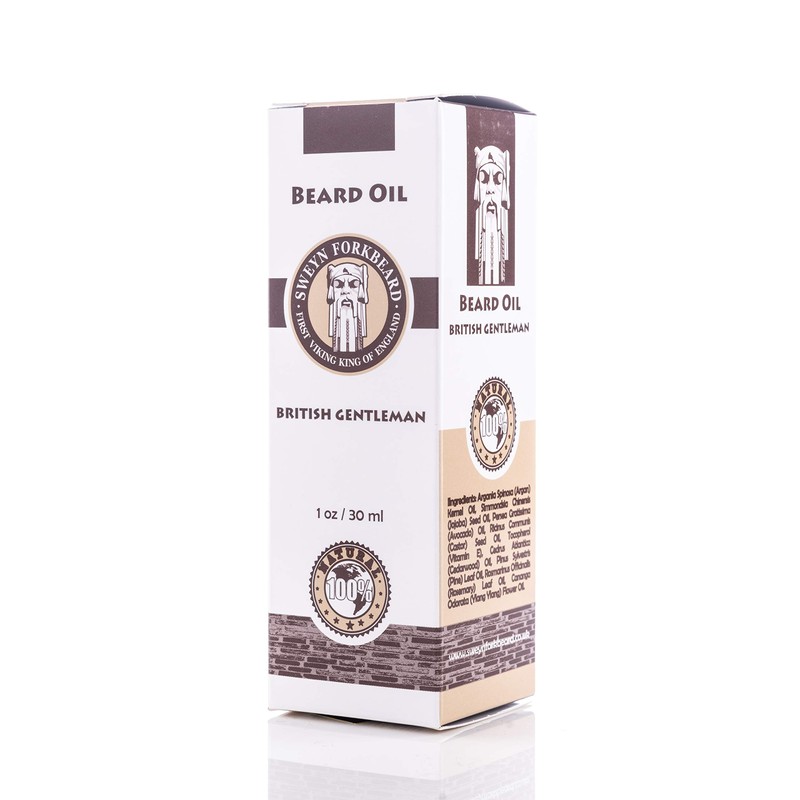 Beard Oil British Gentleman 100% Natural & Organic by Sweyn