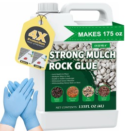 Mulch Glue for Landscaping, 135 oz Pet-Safe Binder Spray, Covers 400 sq ft