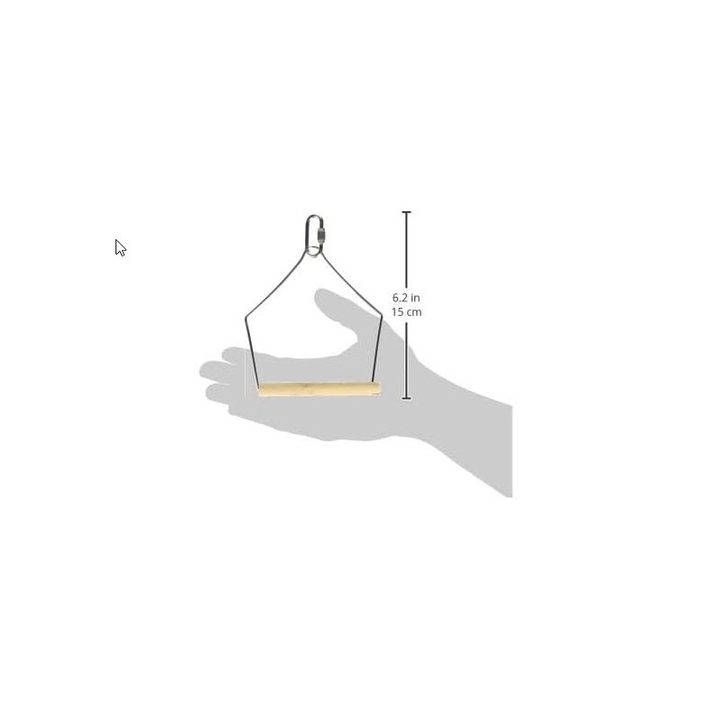 Penn-Plax Bird-Life Bird Swing for Cage | Natural Perch Stand
