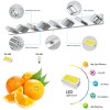 52\" Modern Chrome 8-Light LED Vanity Light Square Acrylic Lampshades