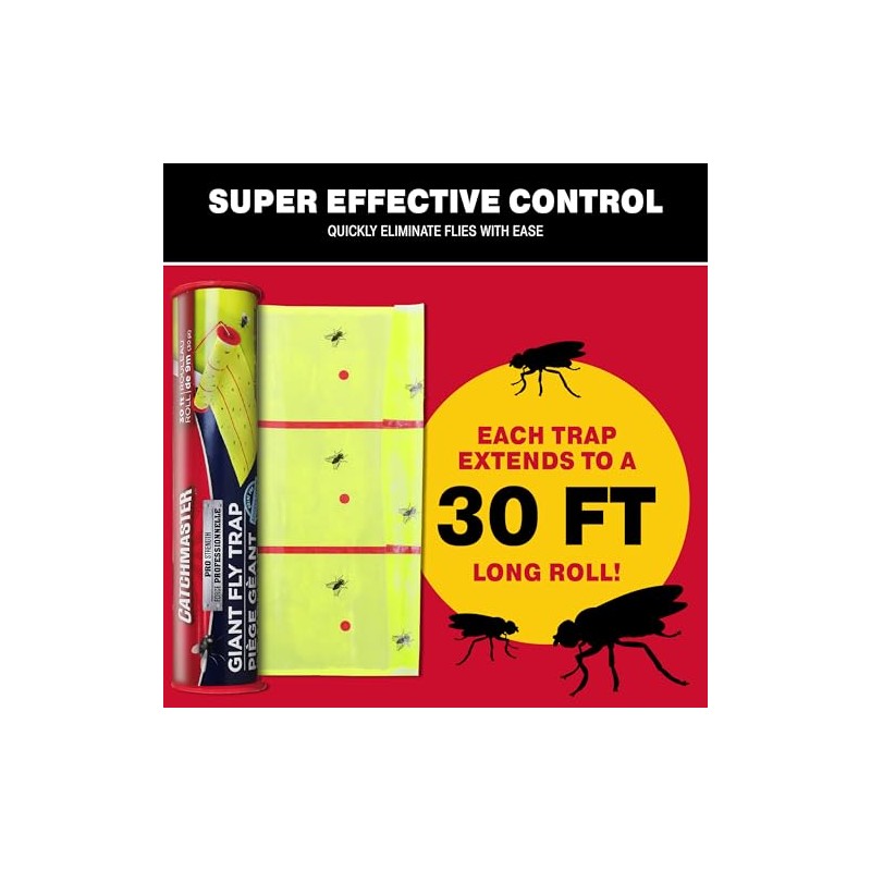 Catchmaster Giant Fly Glue Trap - 3-Pack Indoor & Outdoor