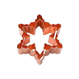 Auntie Morags Copper Snowflake Cookie Cutter Set of 2 on Ribbon
