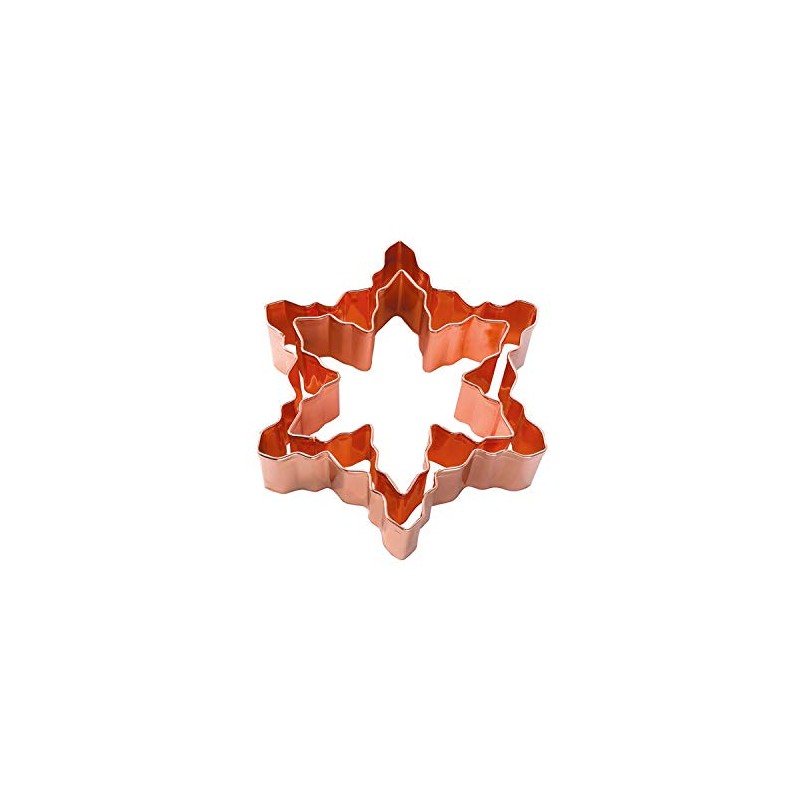 Auntie Morags Copper Snowflake Cookie Cutter Set of 2 on