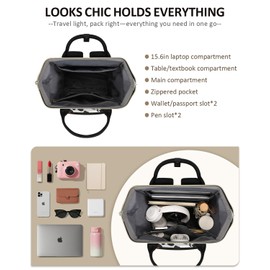 Pritent Laptop Backpack for Women, Large Capacity Work Business Backpack, 15.6inch Carry On Backpack Nurse Bag College Bookbag, Casual Daypack for Travel, cowprint