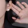 Reffeer Solid 925 Sterling Silver Small Heart Stud Earrings for