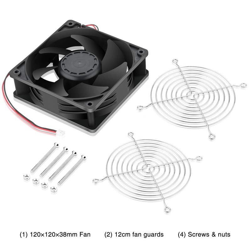 Wathai 120mm x 38mm Replacement 24V Fan Dual Ball High