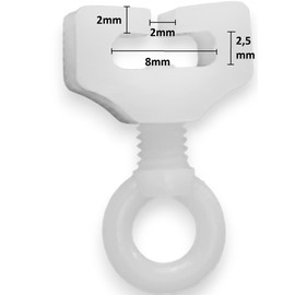 Raum² T-Lock for T-Rail - End Stop - Intermediate Lock - White - Motorhome (100)