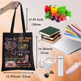 BWWKTOP Country Music Album Tote Bag Singer Fans Gift Album Inspired Shoulder Bag Country Festival Merchandise (Any Man of BL)