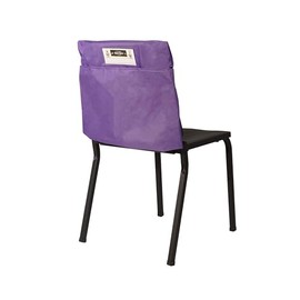 Seat Sack Elastic Chair Storage Pocket 12-17 Inches, Purple Stretch for Multiple Size Chairs Perfect Organizer for Classroom Chairs, Durable Chair Pocket for Classroom Storage and Organization