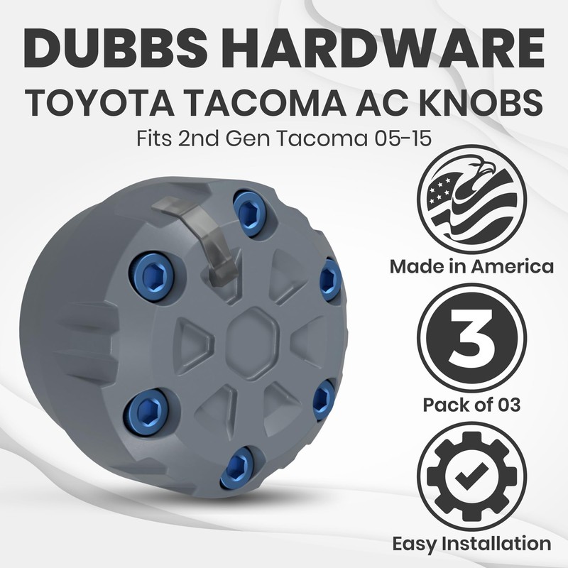 2nd Gen Tacoma Accessories AC Knob Upgrade - 2005,2006,2007,2008,2009,2010,2011,2012,2013,2014,2015 Tacoma