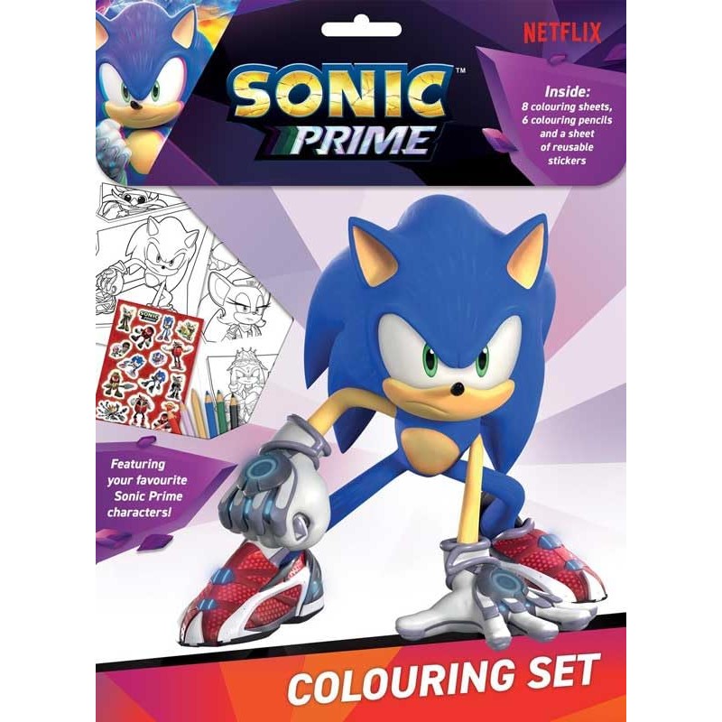 Anila's Sonic Activity Set with Colouring Set, Scratch Art Pad