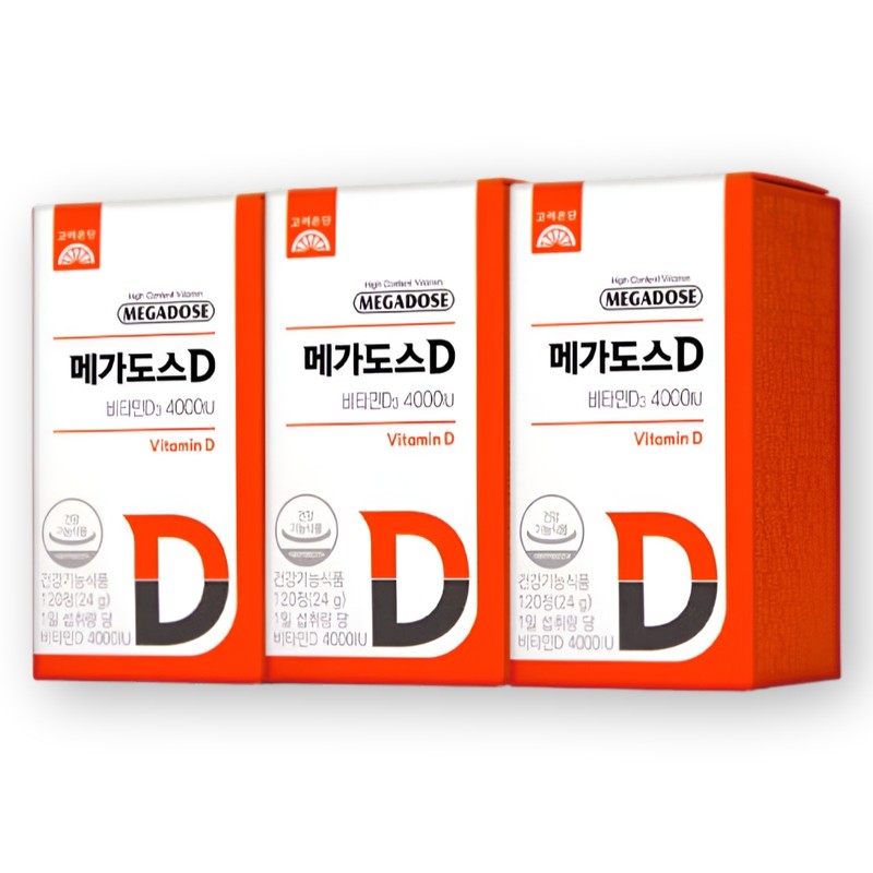 Korea Eundan Megadose D Vitamin D3 4000IU 120 tablets x