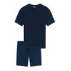 Uncover by Schiesser Men's Short Pyjamas, midnight blue