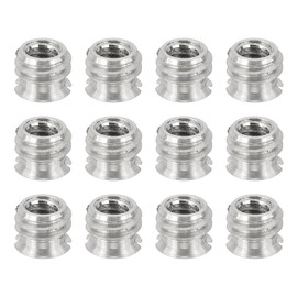 PATIKIL 1/4" Female to 3/8" Male Conversion Screw Adapter Set of 12 for Tripod Camera Monopod Video DSLR SLR Microphone Stand Silver