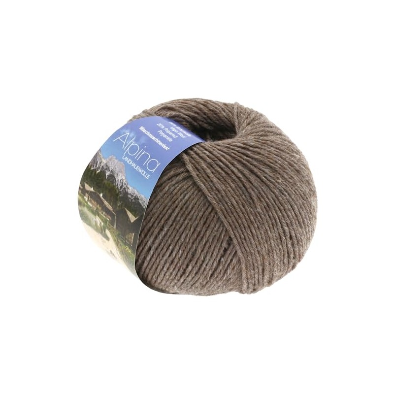 Lana Grossa Wolle ALPINA Landhauswolle Farbe 0002 taupe