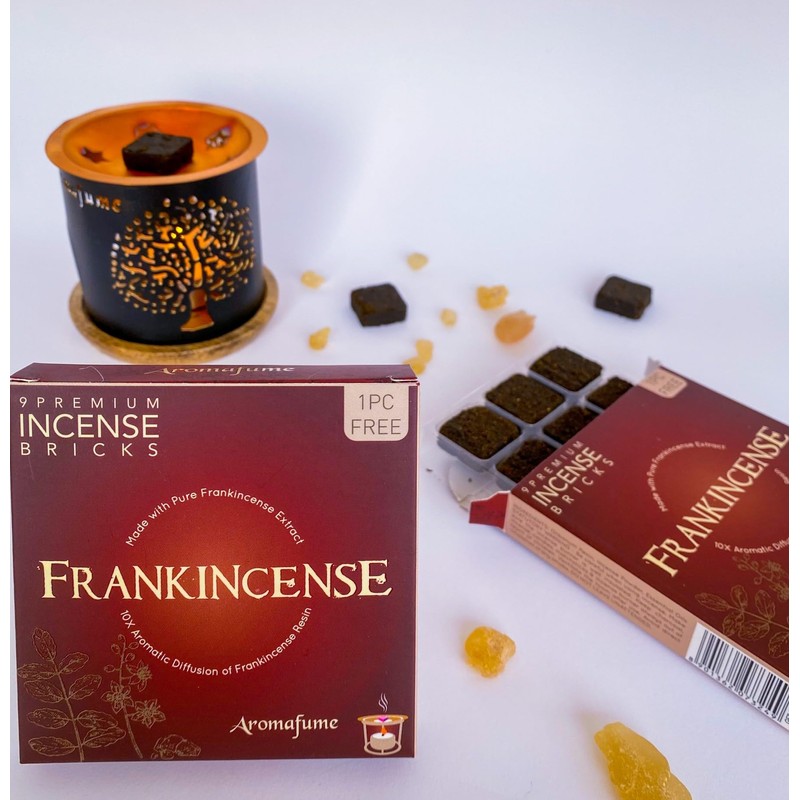 Aromafume Frankincense Incense Bricks (3 Trays x 9 Pieces Each)