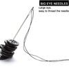 KYUEWRT 25 Large Eye Embroidery Needles, 5 Sizes Big Eye