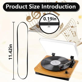 Bryzantine Turntable Belt Fit for Audio-Technica AT-LP60XBT-B, AT-LP60X-BK, AT-LPW50BT-RW, AT-LPW50PB Automatic Stereo Record Player AT-PL50 AT-LP60, Pack of 2