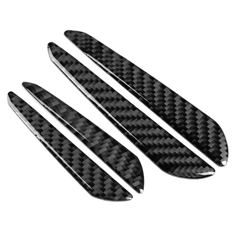 Dweekiy Carbon Fiber Door Edge Guard Bumper Protector Strips, 4Pcs,