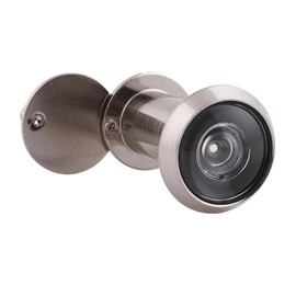 Door Viewer, Solid Brass 220 Degree Peephole, Wide Angle Door Spy Hole, Security Spy Hole for Front Door, Peep Holes for 35-60mm Thick Doors Peephole, Peep Hole, Door Spyhole for Safety,Satin Nickel