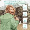 LAMA Womens Long Raincoats Rain Jacket Waterproof Packable Outdoor Hooded