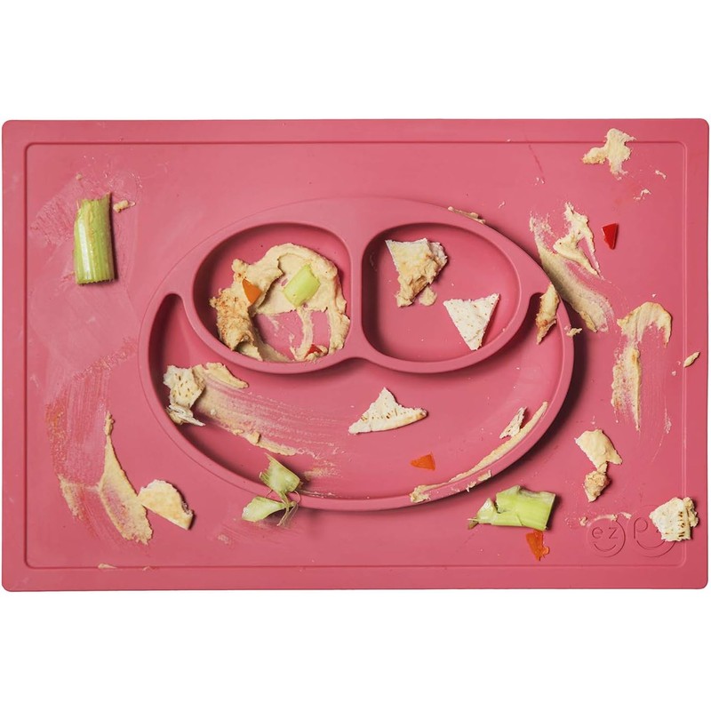 ez pz Plato Autoadherible Silicon para Bebé Happy Mat. Mantel