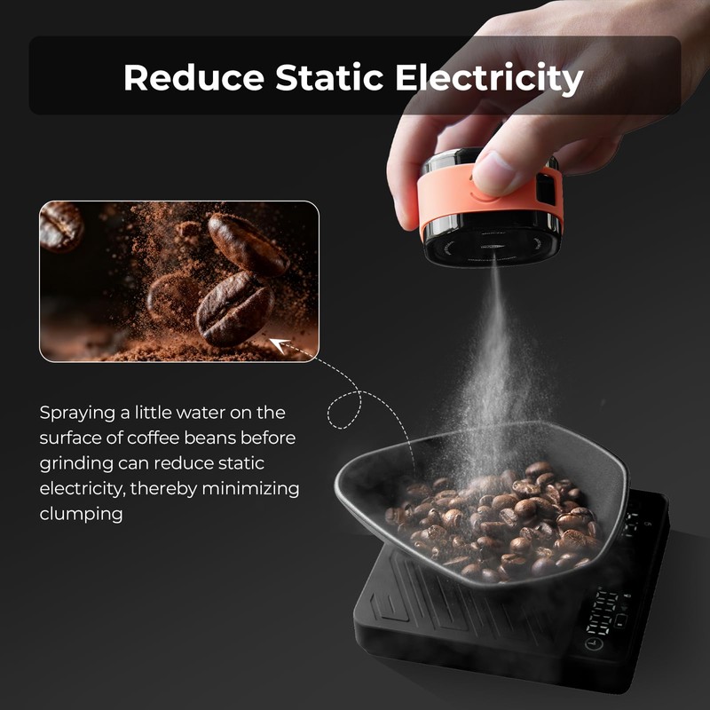 Magnetic Rechargeable Coffee Bean Spray Bottle & Tray Set, 20ml
