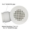 2" Low Profile Shower Drain with 2" x 1-1/2" Reducer
