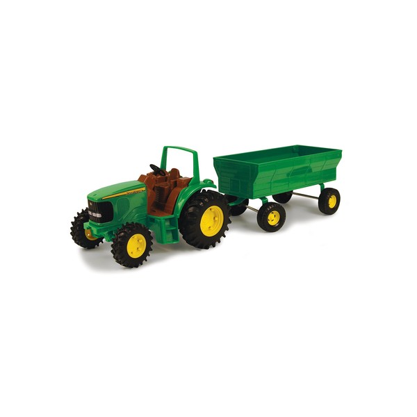 John Deere Kids Tractor Toy with Flarebox Wagon Set - 8 Inches - John Deere Tractor Toys for Kids - Toddler Toys Ages 3 and Up