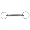 HORZE Rubber Mullen Mouth Loose Ring Snaffle Bit - Black