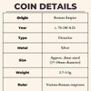 Roman Coin Ancient Roman Empire Silver Denarius Very Fine Condition