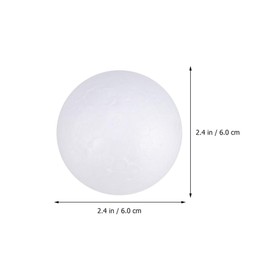 HEALLILY 50Pcs Foam Craft Balls Smooth Balls Round Polystyrene Balls DIY Modeling Art Projects Christmas Decoration (Solid 6cm)