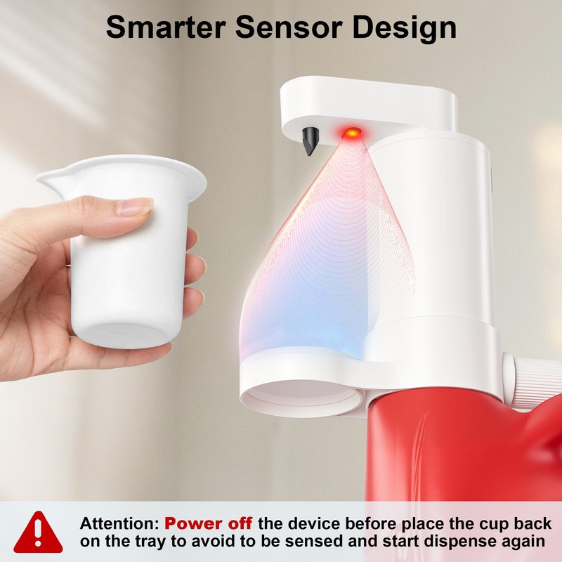 SMARTAKE Electric Laundry Detergent Dispenser, USB Rechargeable 4-Mode