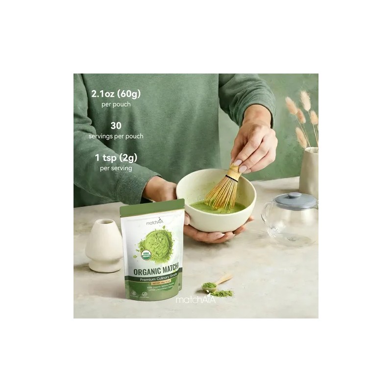 Matchaia Té Verde Matcha Orgánico En Polvo 60 G Certificado