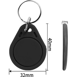 10PCS RFID keyfob NFC Keychain NTAG215 Key Fob Tags Proximity ID Card NFC Tag, 13.56MHz Key Cards ABS Material Access Controller Suitable for Door Entry Access Control