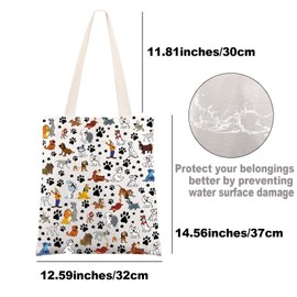 G2TUP Dogs Tote Bag Cartoon Puppy Themed Gifts Dog Lover Gifts Puppy Shoulder Bag (Many Animal)