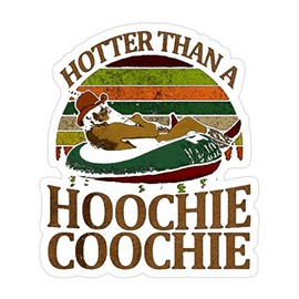 Elizabeth 3 PCs Stickers Hotter Than A Hoochie Coochie 3 x 4 Inch Die-Cut Wall Decals for Laptop Window Car Bumper Helmet Water Bottle