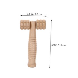Ipetboom Wooden Roller Massager for Deep Tissue Relief Portable Handheld Massage Tool for Neck Shoulders Face Body Promotes Durable Lightweight Design