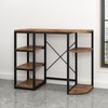 HONXIYUE Mini Fridge Stand with Storage, Bakers Rack, Mini Fridge
