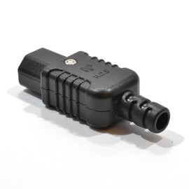 Heavy Duty Rewireable IEC C13 Female Inline Socket Plug 10A 250V for Refitting on Mains Cables