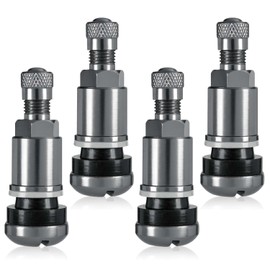 Pack of 4 Universal Metal Valves for Alloy Wheels, Aluminium Valve, Grey Edition, Car Tyre Valves, Car Valves, Car Valves, Car Valves, Car Valves for Cars, Motorcycles, Electric Vehicles