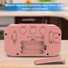 Peakeep Night Light Digital Alarm Clock with Indoor Temperature, Battery