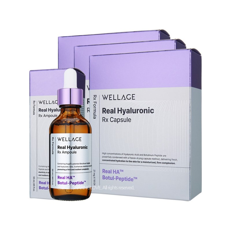 Wellage Real Hyaluronic RX Capsules 3 Boxes (21mg X 54EA)