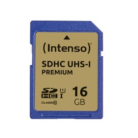 Intenso Premium SDHC UHS-I 16GB Class 10 Memory Card Blue