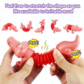 Afufu Mitgebsel Kindergeburtstag 1-10 Jahre, 6 STK Tier Teleskop Leuchtspielzeug Kinder Party, Formwechsel Teleskoprohr Stressabbau Autismus Sensorisches Spielzeug Gastgeschenke für Mädchen Jungen