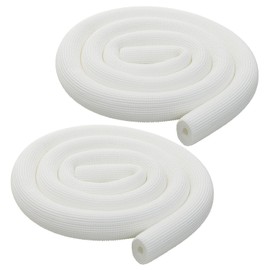 2 Pack Pipe Insulation Tubing, BESUNTEK 6ft Heat Preservation Insulated Foam Tubing Handle Grip Support, for Water Pipes, air Conditioning Pipes (0.47" × 0.39", White, 2 Pack)