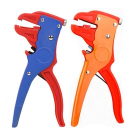 Automatic Wire Stripper and Cutter, 2 in 1 Adjustable Wire Stripper Tool, 2024 New Quick striper Wire for Electronic and Automotive Repair, Eagle Nose Pliers Cutter Pliers (7inch Orange)